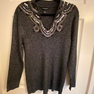 Lauren Michelle Metallic Ribbed Sweater
